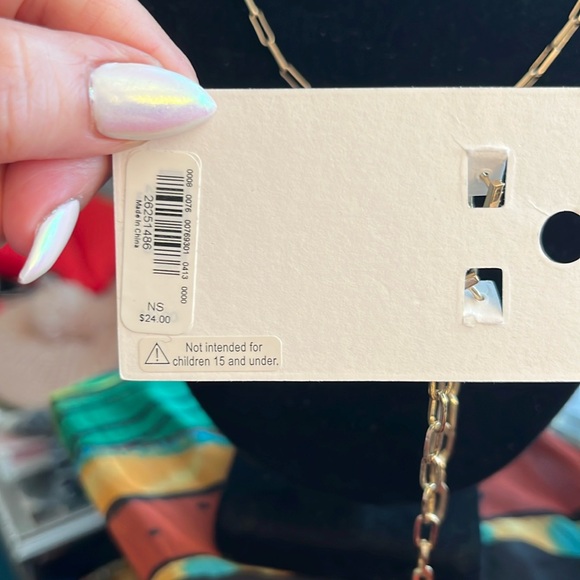 Express paper clip necklace, and earring set - Picture 3 of 9